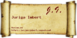 Juriga Imbert névjegykártya